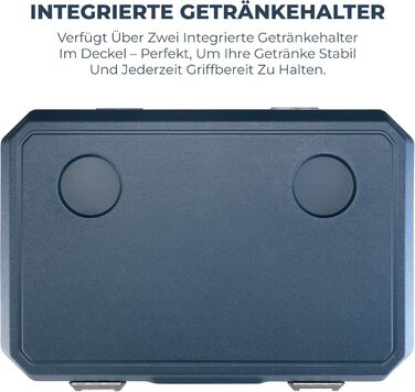 Subcold MOBI Rollkühlbox 45L: Ізольована сумка-холодильник на колесах для подорожей, авто, кемпінгу. PU-ізоляція, блакитний колір