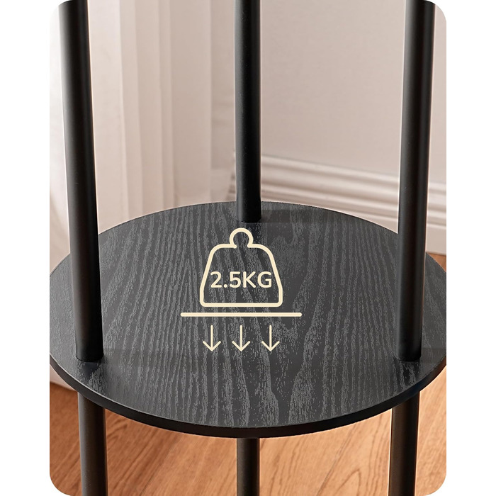 Стійка лампа EDISHINE для вітальні з трьома плафонами, вінтажний стиль, полиця, абажур з ротангу, 3 x E27, з лампочками, бохо-стиль, з вимикачем на ніжці, 178 см, чорний