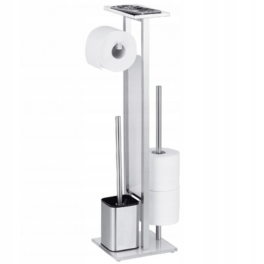 Підлоговий ершик для унітазу Wenko з металевим тримачем та контейнером