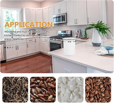 Кавовий контейнер ZONJIE 2.8л з нержавіючої сталі, вакуумний, з CO2-вентилем та датою, для кавових зерен