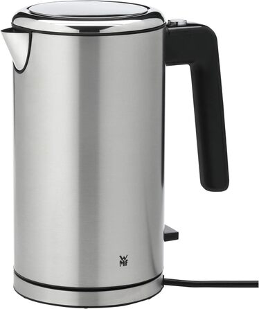WMF Lono Double-Walled Stainless Steel 1.3L Electric Kettle with Scale Filter, 2400 Watts, Safety Touch, Matte Stainless Steel Single