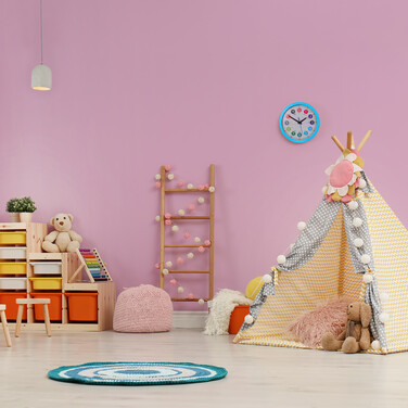 Relaxdays Blue Wall Clock for Kids