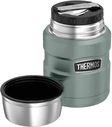 Термос зі сталі нержавіючої King, 470 мл, для їжі, класичний дизайн, колір Duck Egg