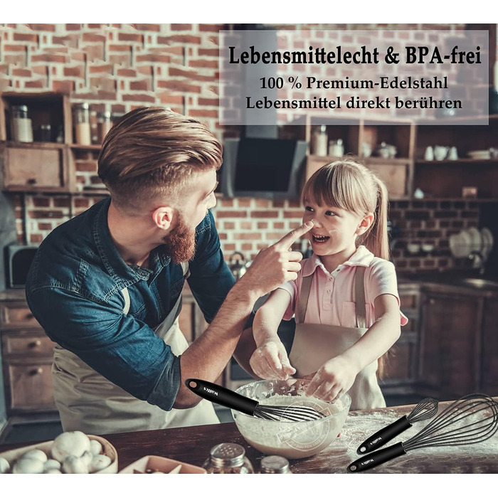 Міксер Walfos з силіконовими дрібницями, 21.5 см, чорний - для збивання, перемішування та збивання