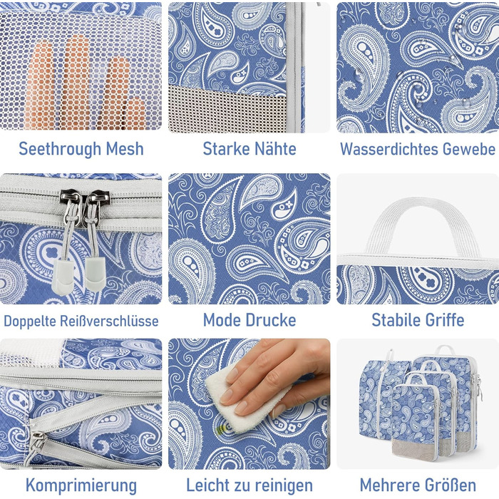 Органайзер для валізи та рюкзака Kompression: набір кубів для пакування, аксесуари для подорожей