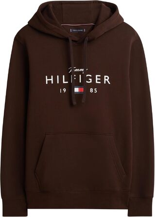 Чоловічий худі Tommy Hilfiger Brand Love Big Hilfiger з капюшоном, коричневий (Chocolate), розмір M