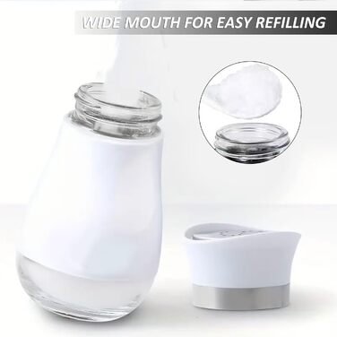 Набір солі та перцю: скляні та нержавіючі солі та перечниці для кухні, подорожей, BBQ. Чорний та білий колір.