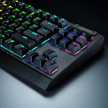 Механічна ігрова клавіатура Razer BlackWidow V4 TKL з зеленими перемикачами (RGB Chroma, 6 макро-клавіш, Doubleshot ABS-кейкапи, QWERTY US-розкладка)