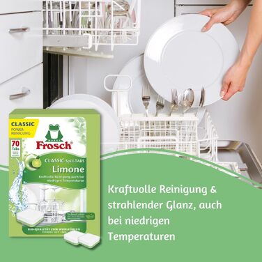 Таблетки для посудомийної машини FROSCH Classic Limone, лимон, 140 шт (подвійний набір)