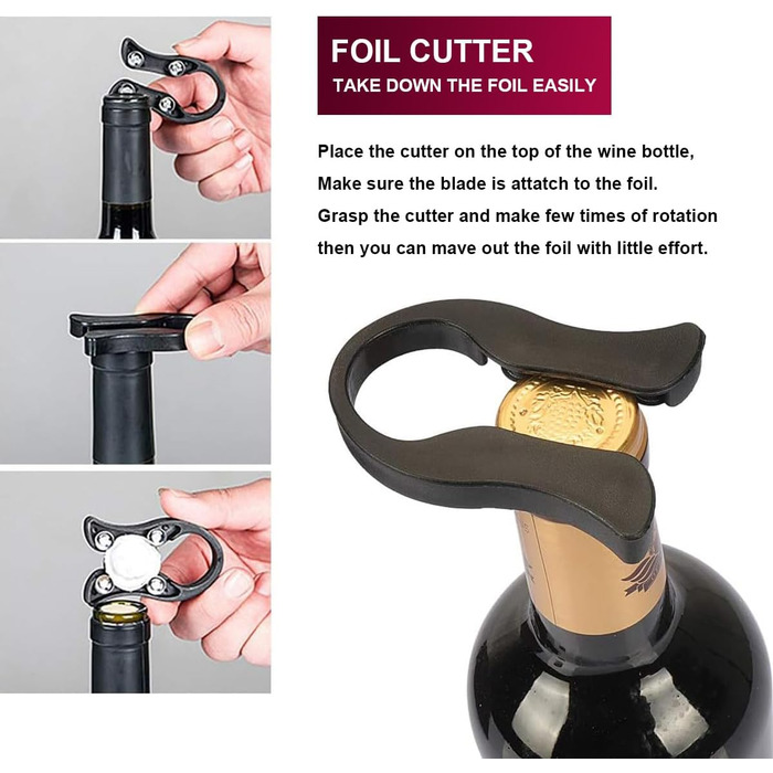 Набір для відкривання вина з вінтажною дерев'яною скринькою: сомельє, аксесуари для вина, подарунковий набір, відкривачі 