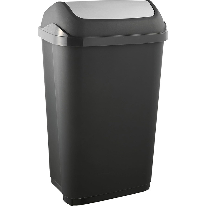 Відро для сміття Keeeper з кришкою-маятником, 50 л, Swantje, сірий графіт