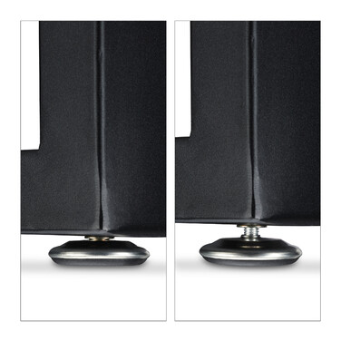 Relaxdays 2-Piece Black Table Feet Set