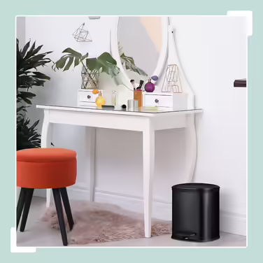 Relaxdays 5 l Bath Trash Can with 2 Inner Bins