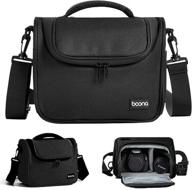 Чохол для камери Linpr: Сумка через плече для DSLR/SLR камер (Canon, Sony, Nikon), водонепроникна, чорна, S