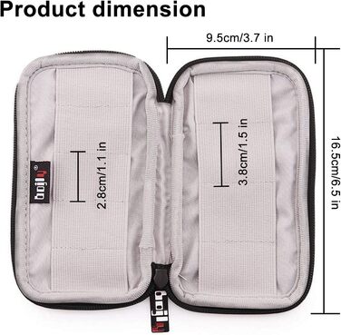 Водонепроникна сумка-органайзер для аксесуарів електроніки, 9 відділень для USB-накопичувачів, чорний, великий