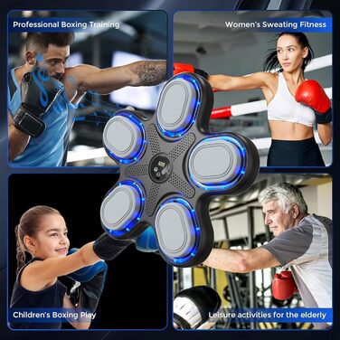 YeahBoom Музична Bluetooth Бокс-машина, Електронна бокс-машина, Розумна бокс-машина, Обладнання для боксерських тренувань, Настінна бокс-машина