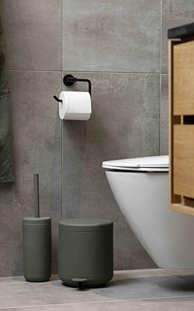 Zone Denmark Ume Bath Waste Bin, Cosmetic Bin, Bathroom Trash Can, Step Bin with Lid, Diameter 19.5 cm, Height 22 cm, 4 Liters, Nude