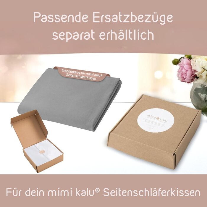 Подушка для сну на боці Mimi Kalu® Original з Memory Foam. В комплекті: чохол з 100% Soft-Cotton та маска для сну. Ідеальна для вагітних та годуючих мам, а також як м'яка подушка. Розмір: 130 x 70 см, колір: платиново-сірий.