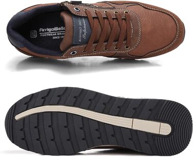 ARRIGO BELLO Кросівки для чоловіків, коричневі, на блискавці, трекінгові, зручні, 41-46 EU