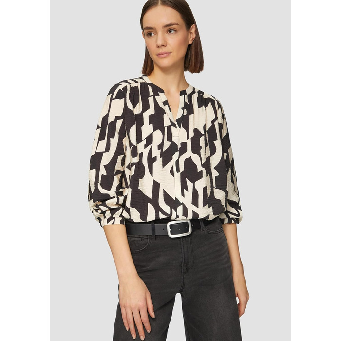 Чоловічий шкіряний ремінь s.Oliver з прямокутною пряжкою та логотипом, чорний 105