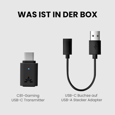 Bluetooth-адаптер Avantree C81-Gaming для PS5 з підтримкою aptX Adaptive, USB-C