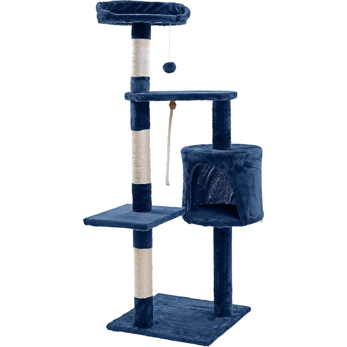 Кігтеточка для котів ESTEXO 112 см XL – ігровий комплекс, кріплення для лазіння, меблі для котів (темно-сірий)