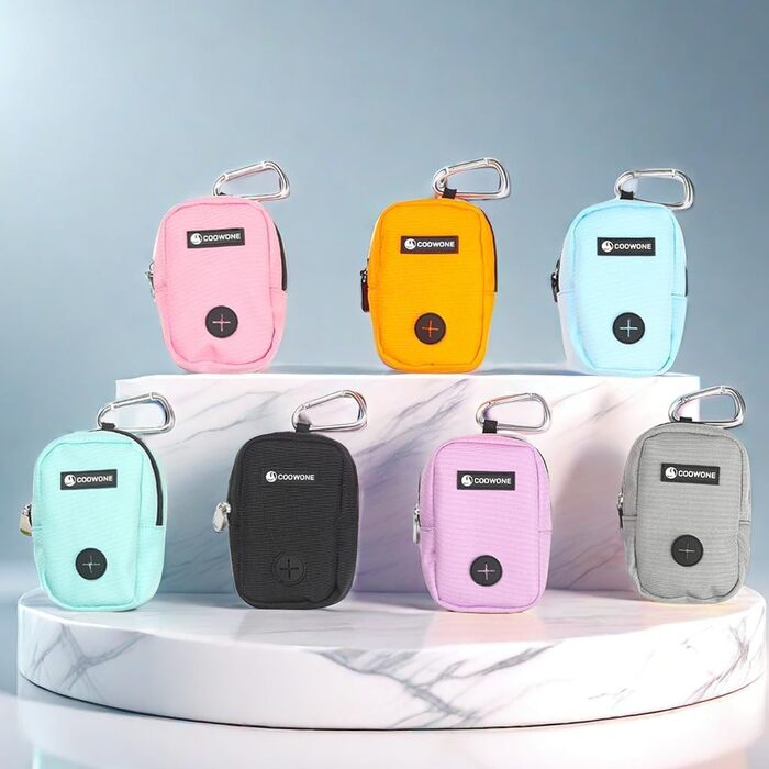 Сумка для ласощів та пакетиків для вигулу собак COOWONE, рожева (чорна)