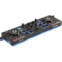 DJ контролер Hercules DJControl Starlight - портативний 2-Deck з 8 Pads, Serato DJ Lite для PC/MAC