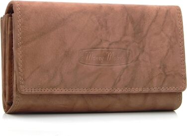 ekavale Women's XXL Leather Wallet with RFID Protection - Leather Wallet with Multiple Compartments for Women (Tan)