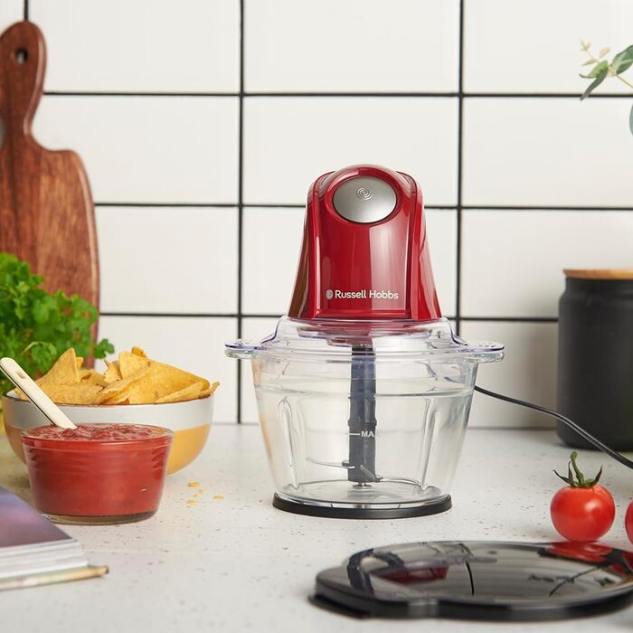 Кухонна машина Russell Hobbs 27131-56: електрична, для овочів, фруктів, м'яса, цибулі, 1л, нержавіюча сталь, 350W