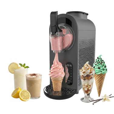Cecotec Slush-Eis Maschine 2.6L: Апарат для приготування смузі та льоду Twist&Ice Cream B - швидке охолодження, сенсорне управління, 6 режимів