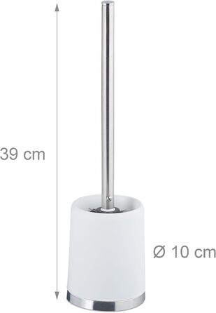 Набір з 3 туалетних щіток Relaxdays з тримачем, знімний наконечник, Ø 7 см, білий