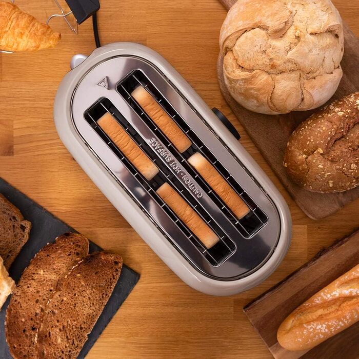 Тостер Cecotec ClassicToast 8000 Biege Double: 800 Вт, 2 широкі слоти, 3 функції