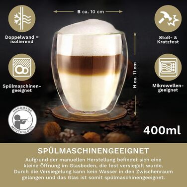 Created double-walled glasses 400ml 