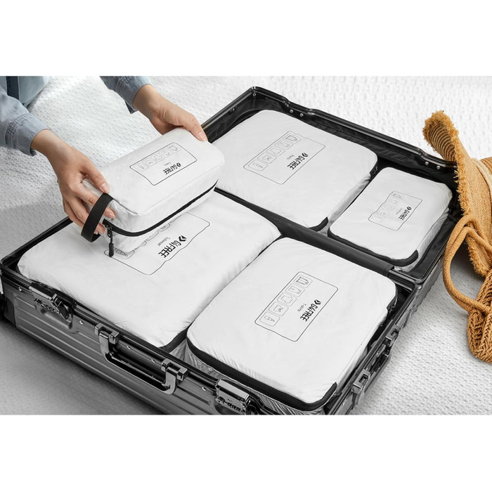 Набір органайзерів для валізи G4Free (6 шт) з Tyvek - розширювані сумки для одягу в подорож