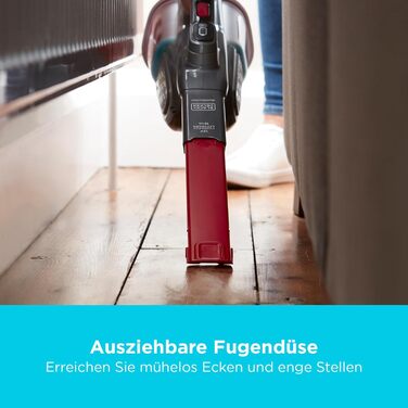 Акумуляторний пилосос ручний BLACK+DECKER BHHV315B-QW Lithium Dustbuster з циклонною технологією та насадкою для щілин, білий/синій