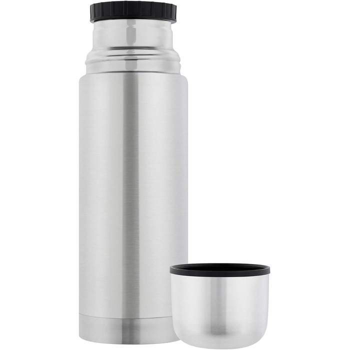 Термос Gräwe з нержавіючої сталі, 350 мл, срібний. Термокружка-термос з кришкою-чашкою, для подорожей, миється в посудомийній машині