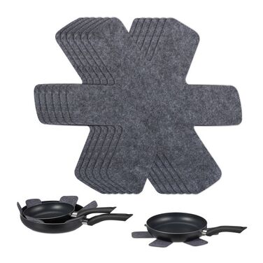 Relaxdays 8-Piece Felt Pan Protectors