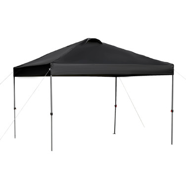 Outsunny Garden Gazebo 2.95x2.95m Folding Gazebo Pop-up with Stakes & Tie-Down Ropes Made of Oxford Fabric UV Protection Black