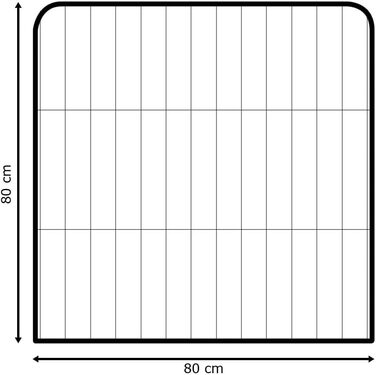Вольєр для цуценят Petigi: сталевий вольєр-загон, складаний, 80x80 см