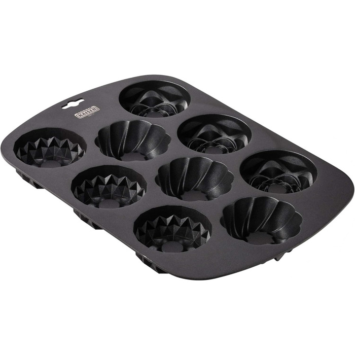 Форма для кексів Kaiser Inspiration, 9 кексів, 3 дизайни гугельхупф, антипригарне покриття, 38 x 27 см