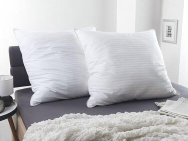 Подушки MALIKA 80x80 см, 2 шт, 100% бавовняний сатин, антиалергенні, білі, Öko-Tex Standard 100
