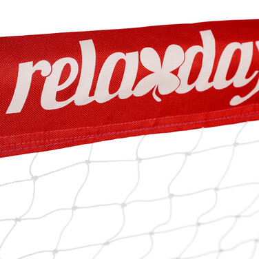 Relaxdays Football Goal Set, 2-Piece, Red