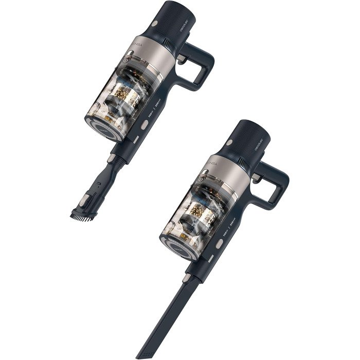 Бездротовий пилосос Cecotec Conga Rockstar 5500 Hurricane Station Flex Max з самостійною станцією очищення, 220AW, 700W, 90 хв роботи, антизаплутана щітка, гнучкий шланг, циклонна технологія