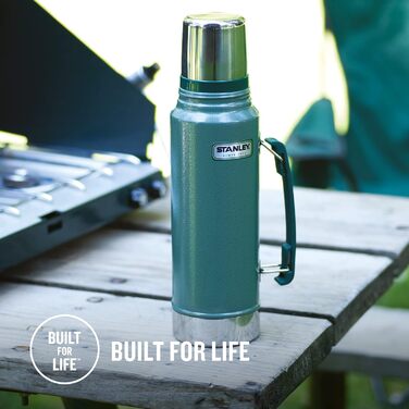 Stanley Classic Legendary Thermos - Keeps Drinks Hot or Cold for 24-32 Hours - Dishwasher Safe - Leakproof Lid Doubles as a Cup - BPA-Free Insulated Flask - Stainless Steel Thermos