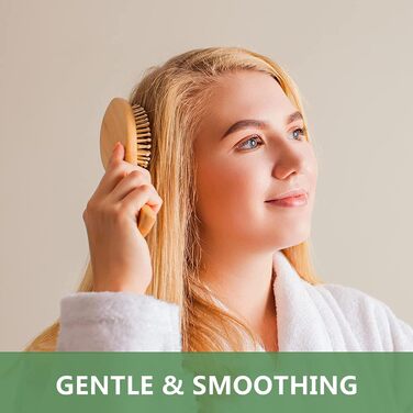 Набір бамбукових гребінців з палітрою (4 шт.) - розплутування, для жінок, чоловіків, дітей, подарунок