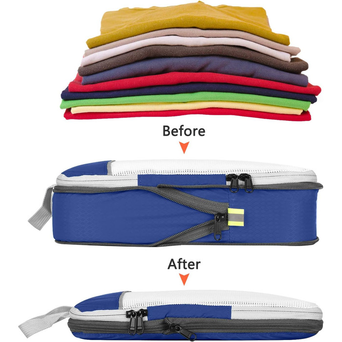 Органайзер для валізи Gonex (6 шт.) - набір кубів для пакування, зелений