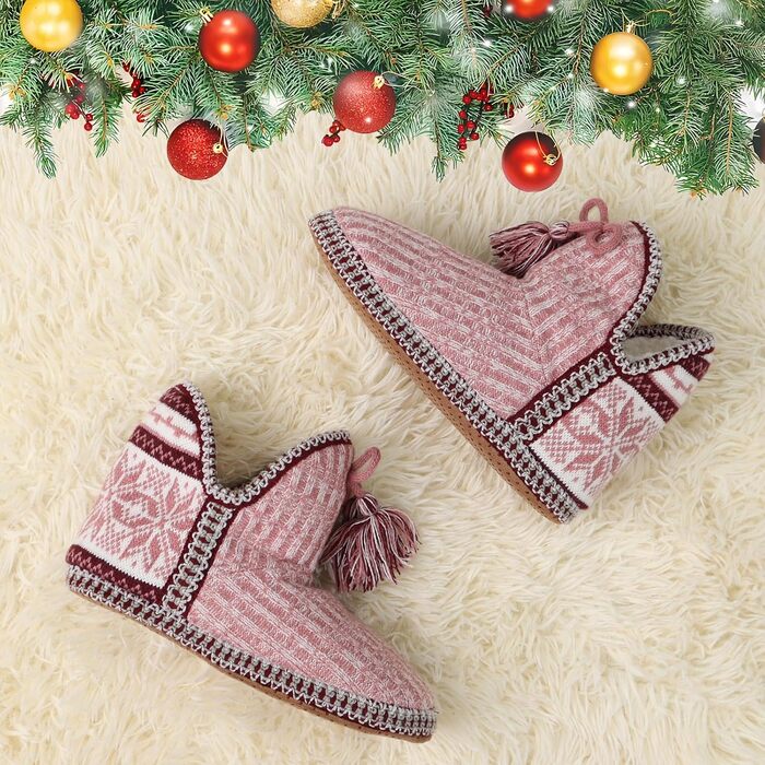 Тапочки халатні жіночі COFACE Lammfell – теплі халатні тапочки з овечої вовни, зимові, плюшеві, з підкладкою, халатні чоботи, комфортні пантофлі 39/40 EU, Dunkerosa