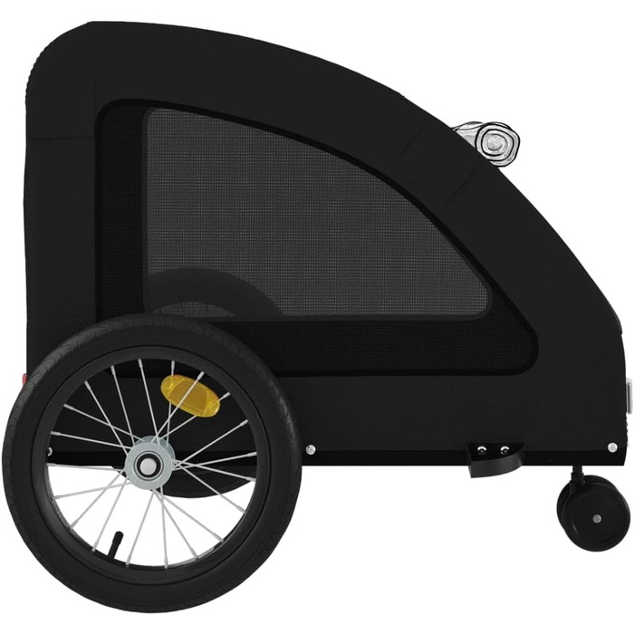 Фургон для собак VidaXL - чорний, 30 кг, Oxford-Gewebe, з прапором та відбивачами