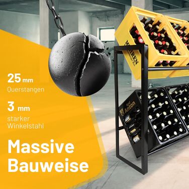D&D Living® CRINO Beverage Crate Shelf 6 Crates | The Original Beverage Crate Shelf | Maximum Stability and Easy Assembly | Developed in Austria